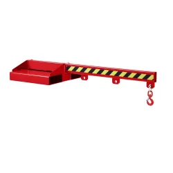 RR-Industrietechnik® Kranarm Typ RLA, Tiefe 2.400 mm, TK 500 5.000 kg, RAL 3000 feuerrot