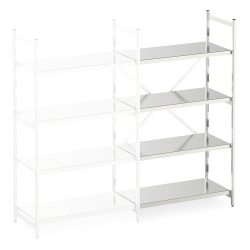 Aluminium-Regal mit geschlossenen Fachböden, AF, FL 600 kg, HxBxT 1.800 x 1.375 x 400 mm