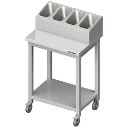 Stalgast Besteck- und Tablettwagen, 655x500x1100 mm, Selbstmontage