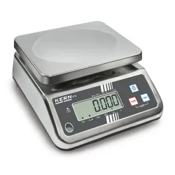 Kern Tischwaage FFN 6K1IPN Wägebereich (max.) 6 kg Ablesbarkeit 1 g akkubetrieben, über Steckernetzteil Silber