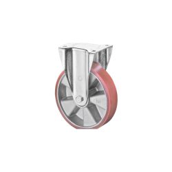 BS ROLLEN Schwerlastrolle Prothane® Guss-Polyurethan, Bockrolle, Kugellager, Platte, Ø x Breite 200 x 50 mm, TK 600 kg
