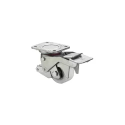 BS ROLLEN Heberolle Kunststoff, Lenkrolle mit Feststeller, Kugellager, Platte, Ø x Breite 75 x 40 mm, TK 350 kg