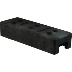 Schake Bauzaunfuss, Recycling-Kunststoff, 6 Löcher, 24 kg