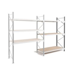 ManOrga Weitspannregal, mit Spanplatten, AF, graphitgrau/lichtgrau, HxBxT 2.000 x 1.500 x 600 mm