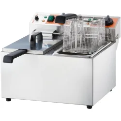 CATERINA Stalgast Doppel-Fritteuse, 2x 5 Liter, 585x430x265 mm (BxTxH), 2x 3 kW 230 V