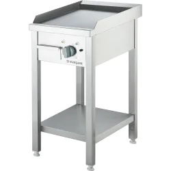 Stalgast Elektro-Griddleplatte als Standgerät glatt, Unterbau offen, 400 x 700 x 850 mm (BxTxH)