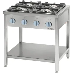 Stalgast Gasherd Serie 700 G20, 4-Brenner (2x5+2x7), 800 x 700 x 850 mm (BxTxH)