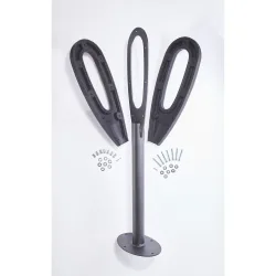 MOTTEZ Fahrradständer mit Gummiring, L 260 × B 160 × H 800 mm, für 2 Fahrräder, gummierter Ring, anthrazit