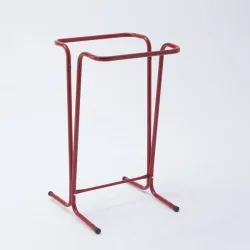 Müllsackträger Mottez, für Müllsäcke mit Volumen 100/110 l, stationär, B 450 x T 460 x H 750 mm, Stahlrohr lackiert, rot