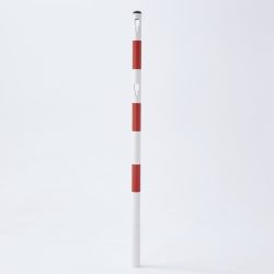 MOTTEZ Metallpfosten, Höhe 1.500 mm, weiss-rot