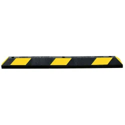 Justrite® Radstopp Park-It®, Recycling-Gummi, Breite 1.800 mm, schwarz/weiss
