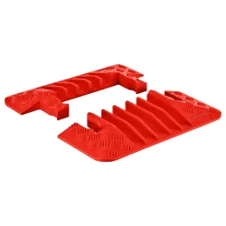 Justrite® Kabelbrücke Guard Dog®, Abschlusselement, 5 Kanäle, LxB 220 x 500 mm, orange