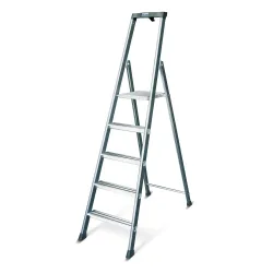 Stufenstehleiter, eloxiert, 4 Stufen