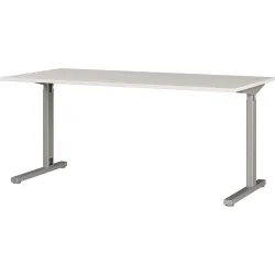 Schreibtisch PROFI, 1.800 x 800 mm, mech. höhenverstellbar, Lichtgrau/Silber