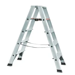 Stufen-Stehleiter, mit eloxierter Schutzschicht, 2-seitig, Standhöhe 3 m