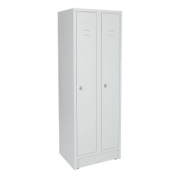 CEHA Kleiderspind mit Sockel HG-S-2, Drehriegelverschluss, 2 Abteile, lichtgrau