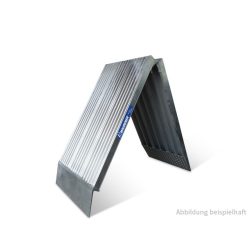 MAUDERER® klappbare Auffahrrampe SuperLeicht-Steg COK, Kompaktlösung mit zusätzlicher Verstärkung, Tragkraft 800 kg, LxB 2.500 x 500 mm