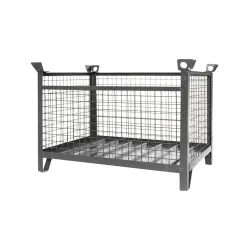 Eichinger® Industrie-Gitterbox-Stapelpalette, 1500 kg, LxBxH 1200x800x750 mm, anthrazitgrau