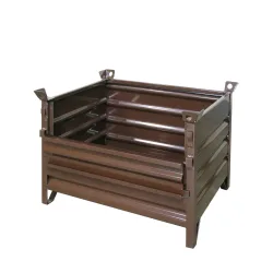 Eichinger® Vollwand-Stapelpalette, 1500 kg, LxBxH 1200x800x750 mm, schokoladenbraun