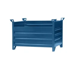 Eichinger® Vollwand-Stapelpalette, 1500 kg, LxBxH 1200x800x750 mm, enzianblau