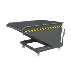 Eichinger® Kippbehälter in niedriger Bauhöhe, 1000 kg, 400 Liter, anthrazitgrau