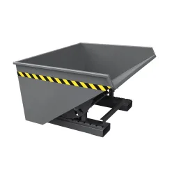 Eichinger® Schwerlast-Kippbehälter mit Abrollkufen, 2000 kg, 2500 Liter, anthrazitgrau