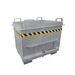 Eichinger® Klappbodenbehälter in konischer Ausführung, 1000 kg, 500 Liter feuerverzinkt