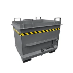 Eichinger® Klappbodenbehälter in konischer Ausführung, 1000 kg, 500 Liter anthrazitgrau