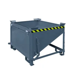 Eichinger® Silobehälter mit grossflächiger Schüttklappe, 750 Liter anthrazitgrau