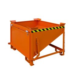 Eichinger® Silobehälter mit grossflächiger Schüttklappe, 750 Liter reinorange