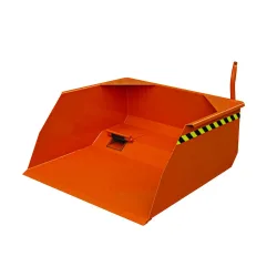 Eichinger® Schaufel mit Staplergabel-Durchschub, 1500 kg, 300 Liter reinorange