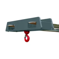 Stapler-Aufsatz mit Lasthaken, über 2 Gabelzinken, Tragfähigkeit 5000 kg, grau Eichinger