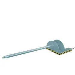 Eichinger® Tragdorn Aufnahme über Gabelzinken, 2000 kg, 3800 mm, Dorn Durchm. 110 mm, feuerverzinkt