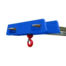 Stapler-Aufsatz mit Lasthaken, über 2 Gabelzinken, Tragfähigkeit 5000 kg, blau Eichinger