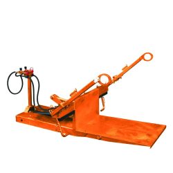 Eichinger® Mülltonnenkipper für Stapler, verwendbar für 4-Rollen-Müllgrossbehälter mit 1100 l Volumen, Traglast 600 kg, reinorange lackiert