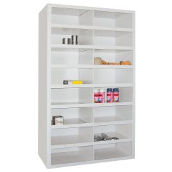 PAVOY Fächerschrank, 16 Fächer à 180 x 455 x 220 mm, feuerrot