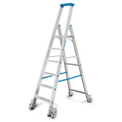 Alu-Stufenstehleiter, fahrbar, 4 Stufen