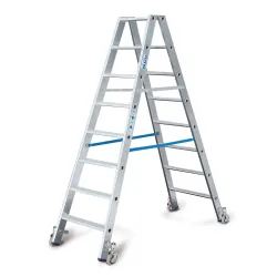 KRAUSE® Stufen-r Profi, 2-seitig begehbar, mit Rollen, Standhöhe 1,90 m