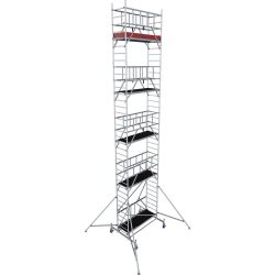Alu-Faltgerüst Krause ProTec XS, 200 kg/m², gebremste Rollen, L 2000 x B 700 x H 10800 mm