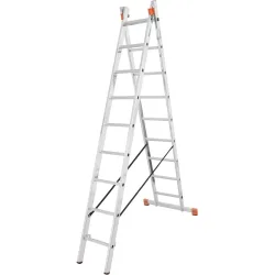 Krause 129475 Aluminium Multifunktionsleiter inkl. Traverse Arbeitshöhe (max.): 5.25 m Aluminium DIN EN 131 9.7 kg