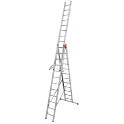 Krause Tribilo 129703 Aluminium Multifunktionsleiter inkl. Traverse Arbeitshöhe (max.): 9.30 m Aluminium DIN EN 131 27.5