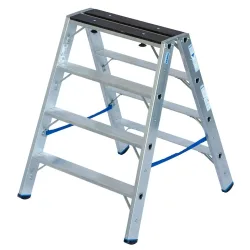 KRAUSE® STABILO Doppelleiter m. Holzaufl. 2x4 Stufen