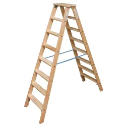 KRAUSE® STABILO Doppelleiter aus Holz 2x8 Stufen