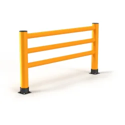 A.M.P.E.R.E. Rammschutzgeländer Rack Mammut®, Innen- und Aussenbereich, HxL 1.100 x 10.000 mm