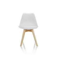 hjh OFFICE Besucherstuhl / Schalenstuhl SCANDI Kunststoff, 4er Pack, weiss