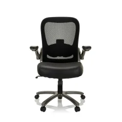 hjh OFFICE Schwerlaststuhl / Bürostuhl INSTRUCTOR T I Titan XXL Netzstoff / Leder, schwarz