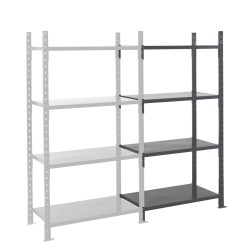ManOrga Fachbodenregal, AF, mit Stahlpaneelen, FL 500 kg, HxBxT 2.000 x 1.010 x 800 mm