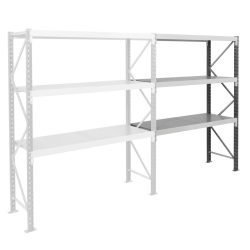 ManOrga Weitspannregal, mit Stahlpaneelen, AF, graphitgrau/lichtgrau, HxBxT 2.000 x 1.500 x 800 mm