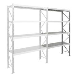 ManOrga Weitspannregal, mit Stahlpaneelen, AF, graphitgrau/lichtgrau, HxBxT 2.500 x 1.250 x 800 mm