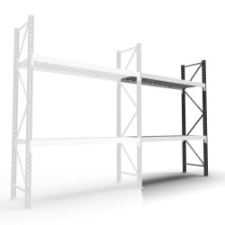 ManOrga Weitspannregal, mit Stahlpaneelen, AF, FL 880 kg, HxBxT 2.000 x 1.800 x 1.000 mm